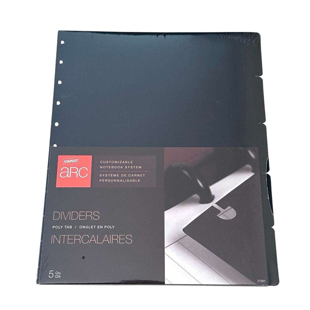 New in package Staples ARC customizable notebook system dividers (5 in package)